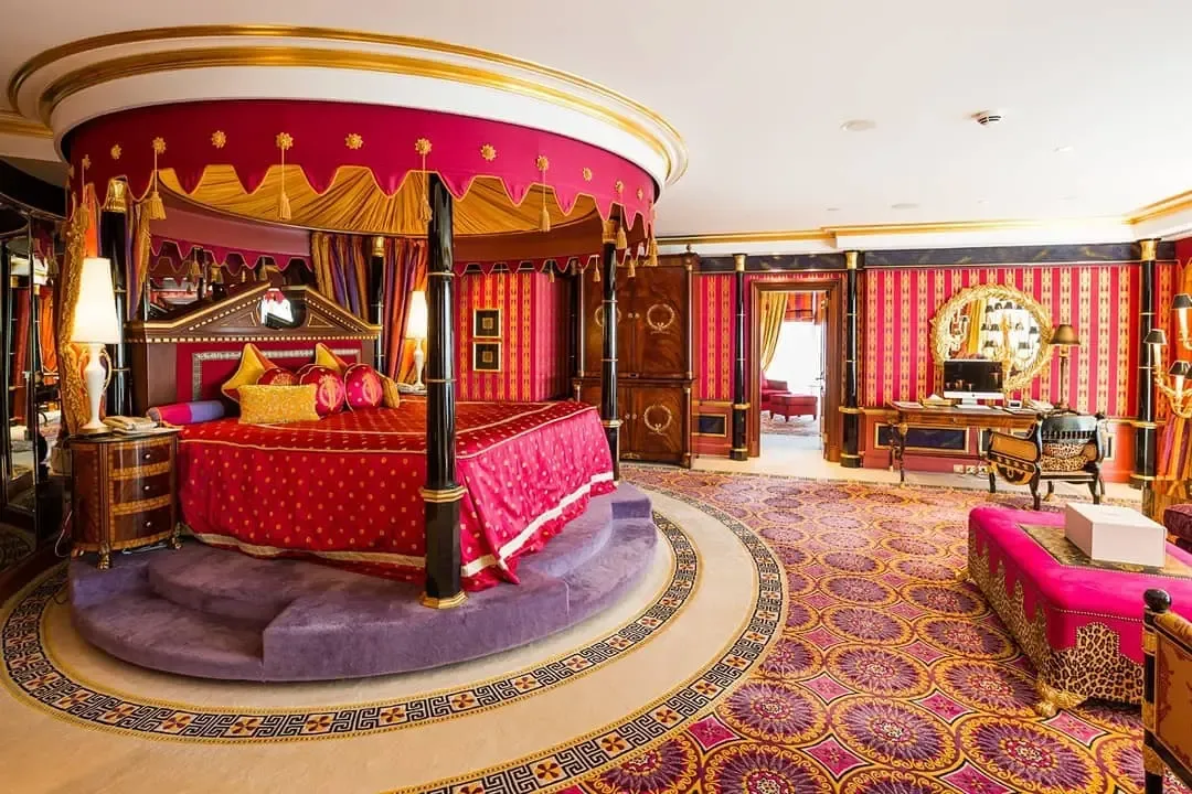 Luxury Royal Suite bedroom inside Burj Al Arab Dubai