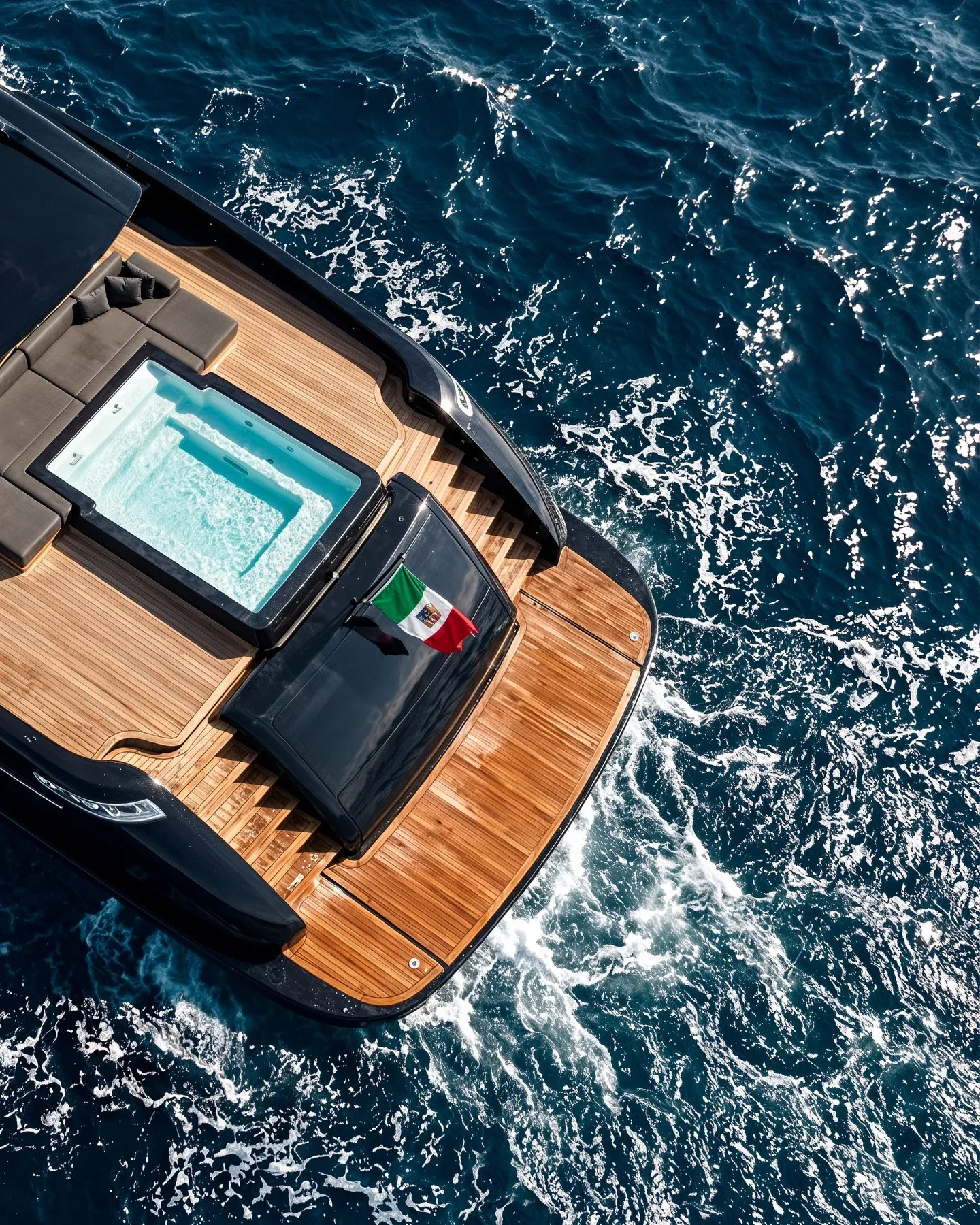 Black Boat Tours luxury black boat cruising through the sea