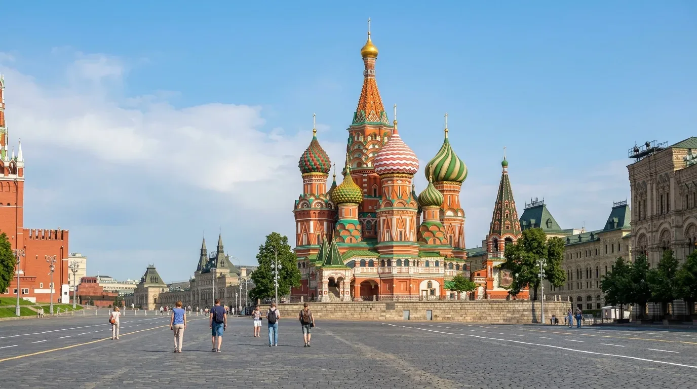 Russia Visa from Dubai – St. Basil's Cathedral and Red Square in Moscow, Russia